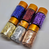 Metallic Foil Flakes set of 3 - Multicolor Flakes